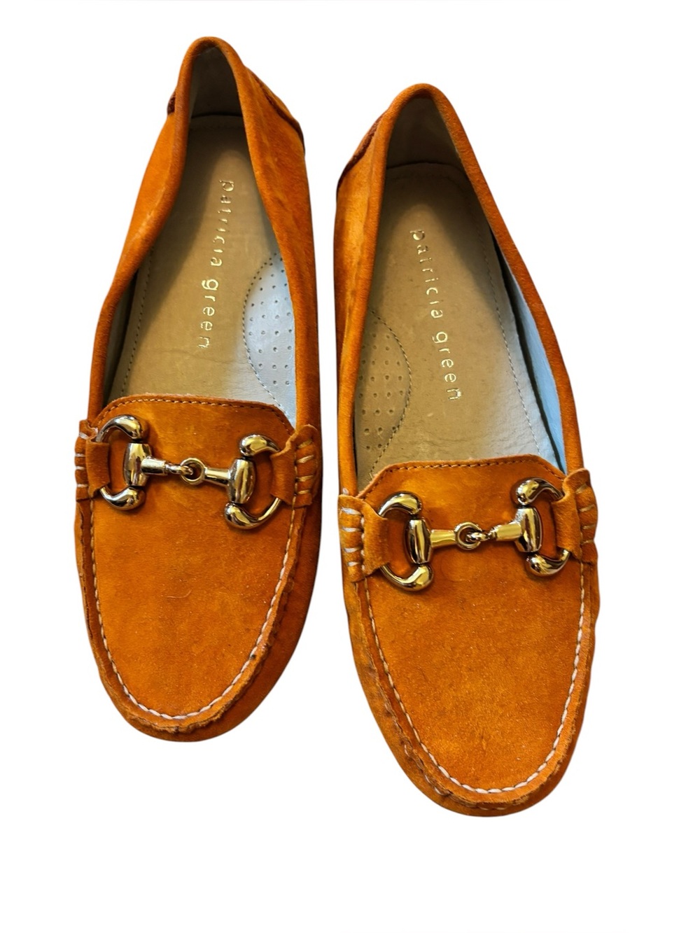 Patricia Green orange suede loafers 37